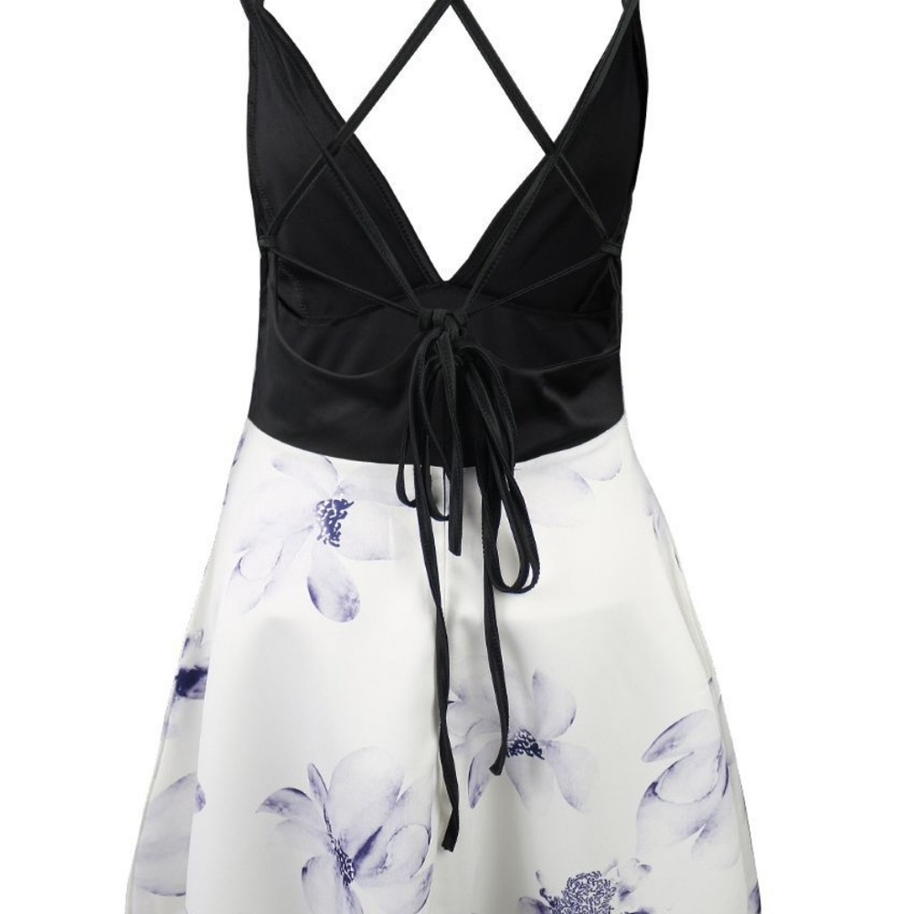 Strappy Back A-Line Mini Summer Dress - Picture 5 of 5